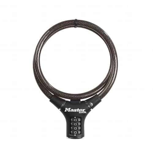 Master Lock 8229 kaabellukk koodiga – must