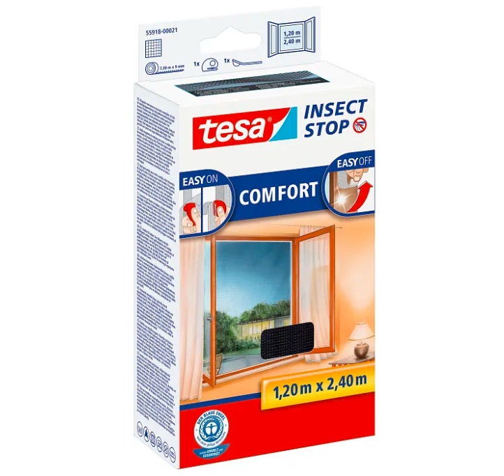 Putukavõrk tesa® Comfort aknale 1.2m x 2.4m