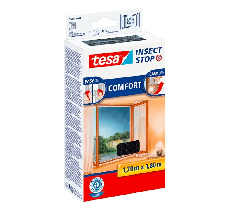 Putukavõrk tesa® Comfort aknale 1.7m x 1.8m