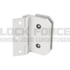 GLASS DOOR HINGE RIGA, WALL/GLASS, ALU LOOK, 6-10 MM GLASS, WITHOUT COVERS