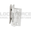 GLASS DOOR HINGE RIGA, WALL/GLASS, ALU LOOK, 6-10 MM GLASS, WITHOUT COVERS