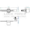 SLIDING GLASS DOOR LOCK 750-100MM, CPL, MK SISO