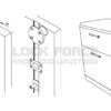 FURNITURE LOCK 851/500mm FOR DESK DRAWERS
