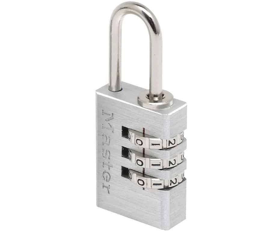 Master Lock 7620 koodiga tabalukk pagasile, erinevad värvid