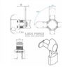 PADLOCKABLE SISO CAM LOCK #300R, 90DG