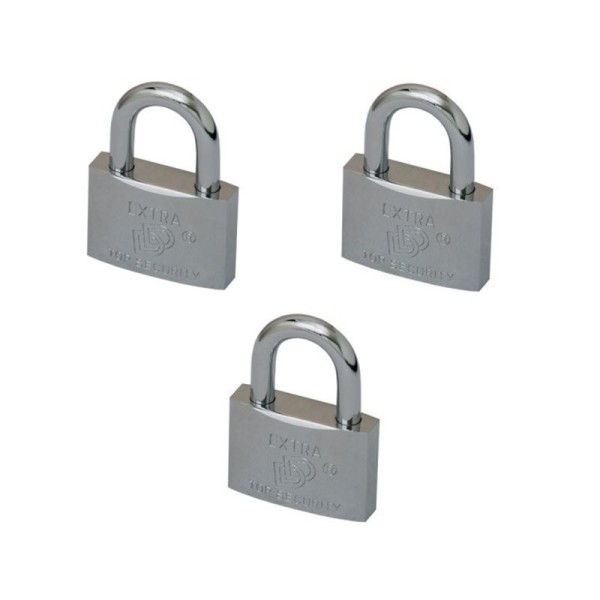 Tabalukk 60mm kroom 3 tk sarjatud samale võtmele