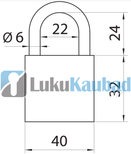Tabalukud ABUS Titalium 727TI/40