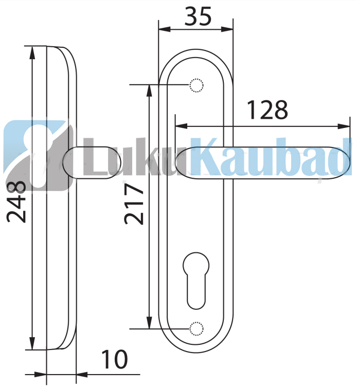 Ukselingid Gaja LUX 92.35 PZ