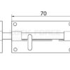 LATCH BOLT WITH SPRING 160 MM ZINC