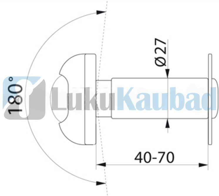 Uksesilm diameetriga 27 40-70 mm