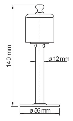 Uksetõkis silmusega 881/140 mm ZN