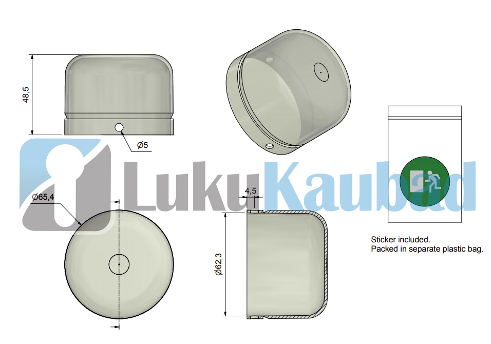 Evakuatsiooni kuppel ROCA 110235 NKR 80