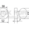 ROTABLE DOOR KNOB WHITE