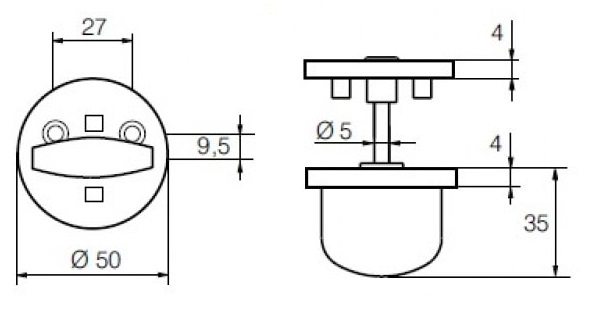 WC-pöör ABLOY LH007 WC Zn/HAR