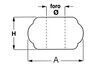 AIALATI ÜHENDUSSÕRMUS IBFM 853Q (80x50mm, kandiline ava Ø 14mm)