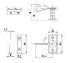 AKNA PÖÖRSULGUR AMIG 12 MUST 50x25x33mm B=15mm
