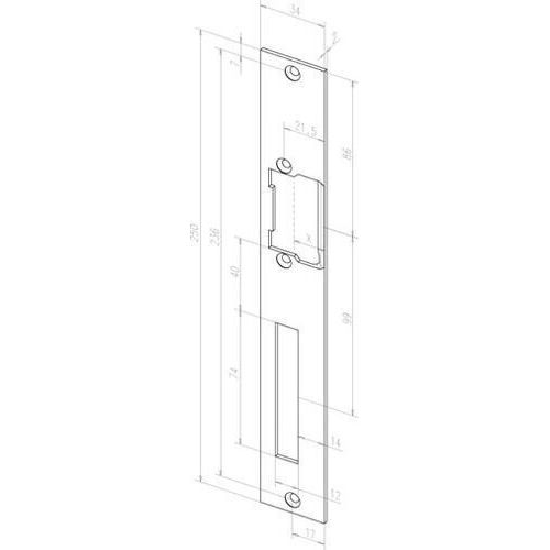 ELEKTRILISE VASTURAUA EFF PLAAT 033 VASAK (EURO-LIUGPINNAGA) HALL