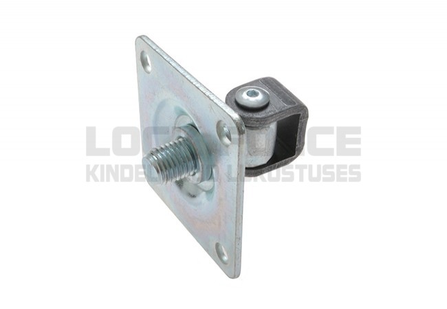 ADJUSTABLE HINGE FOR GATES M20 WITH MOUNTING PLATE 100X100 MM ZINC