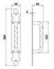 KÄEPIDE+PLAAT AMIG 101 280x45mm MUST