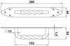 KÄEPIDE+PLAAT AMIG 102 MUST, plaat 280x45x3mm