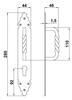 KÄEPIDE+PLAAT AMIG 105 PZ 280x45mm MUST