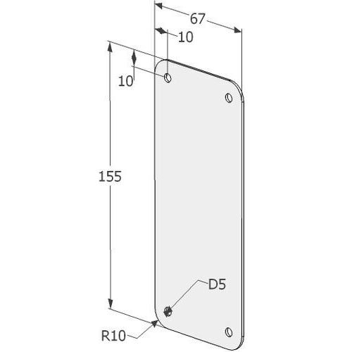 KÜLJEKATTEPLAAT ABLOY 4190 RT ROOSTEVABA TERAS (PIME)
