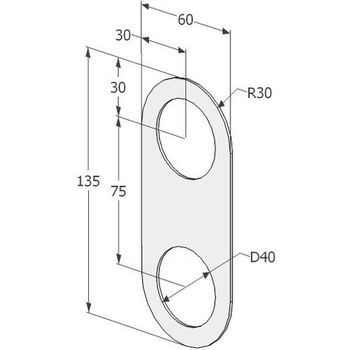 KÜLJEKATTEPLAAT ABLOY 4190 RT ROOSTEVABA TERAS ÜMAR