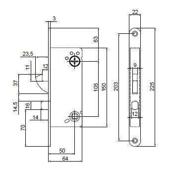 Lukukorpus ASSA 311-50 SYM Evolution Connect