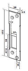 LUKUVASTUS ABLOY EA308 5mm (solenoidlukule Abloy EL480,490)