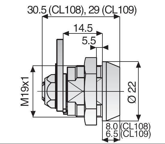 Metallmööblilukk ABLOY CL109/3281C Classic