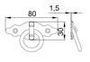 MÖÖBLINUPP AMIG 1001 MUST, 80x30x1,5mm
