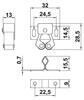 MÖÖBLISULGUR AMIG 11, 32x26mm ZN