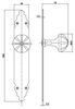 NUPP+PLAAT AMIG 19 MUST (plaat 280x45mm, nupu Ø 55mm)