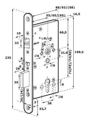 Solenoidlukk ABLOY EL560 55 mm 12-24 VDC