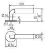 UKSELINK ABLOY   2/007 PARLAMENT MS/CR (tugevdatud vedruga, 40-60mm uksele)