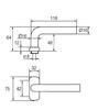 UKSELINK ABLOY 3-16S/0650 PRESTO MS/MCR (tugevdatud vedruga, 50-70mm uksele)