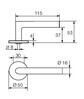 UKSELINK ABLOY 3-16SS/007 PRESTO MS/CR (tugevdatud vedruga, kuni 40mm uksele)