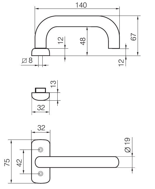 Ukselink ABLOY 3-19/0630 Inoxi RT