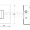 ADJUSTABLE HINGE WITH OFFSET FIXING PLATE GLASS TO WALL 90° CDA VENEZIA TGAH801OS PC