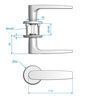 UKSELINK LH104 KROOMITUD MESSING (4/007 koopia) kuni 65mm uksele