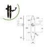 UKSELINK+PLAAT AMIG 100 PW 70mm MUST, 280x44mm plaat