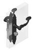 UKSELINK+PLAAT AMIG 100 PW 70mm MUST, 280x44mm plaat