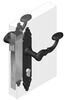 UKSELINK+PLAAT AMIG 107 PZ72 MUST, plaat 280x45x3mm
