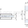 ADJUSTABLE HINGE WITH OFFSET FIXING PLATE GLASS TO WALL 90° CDA VENEZIA TGAH801OS SC