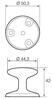 UKSENUPP ABLOY 116 R LÄIKIV MESSING (ühepoolne)