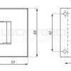 SHOWERBOX ADJUSTABLE HINGE GLASS TO WALL 90° CDA VENEZIA TGAH801 SATIN CHROME