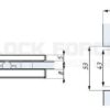 SHOWERBOX ADJUSTABLE HINGE GLASS TO WALL 90° CDA VENEZIA TGAH801 SATIN CHROME