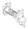 VÄÄNDENUPP + PIMEKILP ABLOY CH 003 VALGE