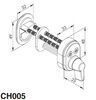 VÄÄNDENUPP + PIMEKILP ABLOY CH 005 KROOM