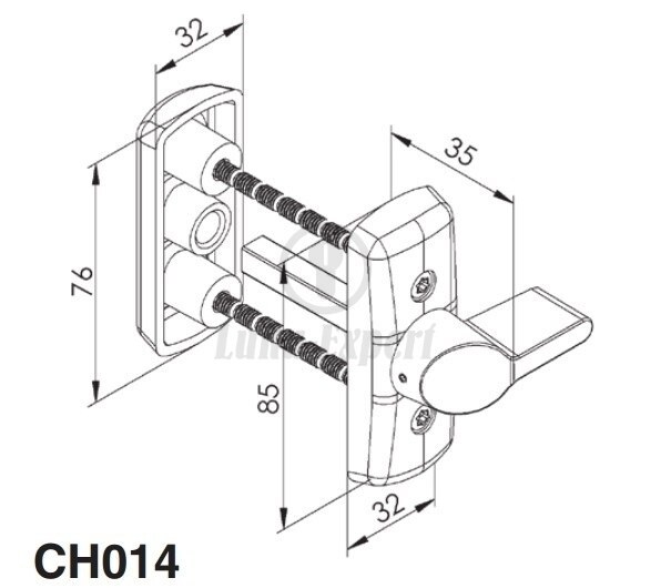 Väändenupp + pimekilp ABLOY CH 014 CR Profiiluksele